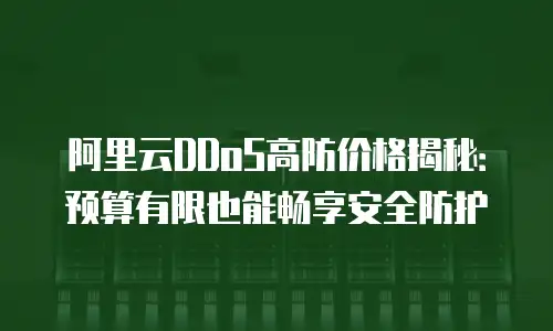 阿里云DDoS高防价格揭秘：预算有限也能畅享安全防护