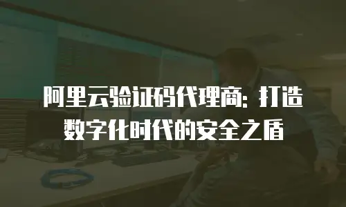 阿里云验证码代理商: 打造数字化时代的安全之盾