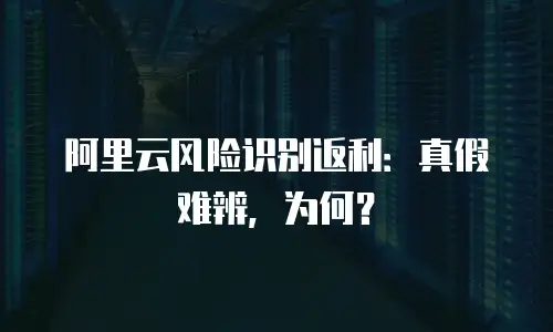 阿里云风险识别返利：真假难辨，为何？