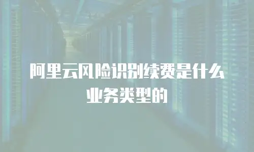 阿里云风险识别续费是什么业务类型的