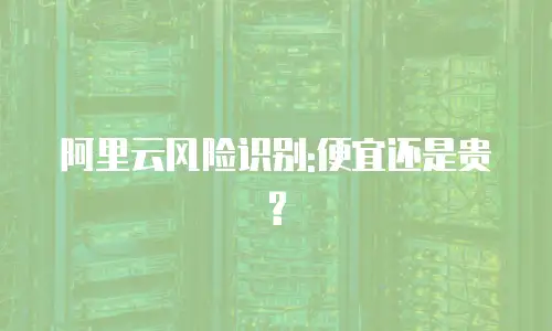 阿里云风险识别:便宜还是贵?