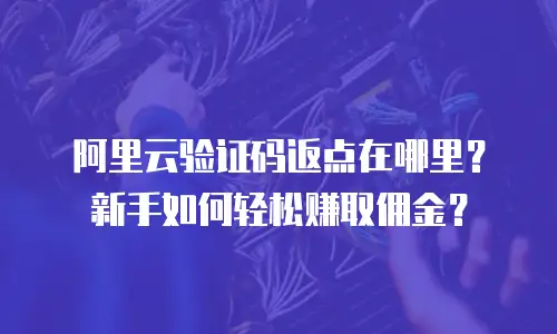 阿里云验证码返点在哪里？新手如何轻松赚取佣金？