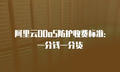 阿里云DDoS防护收费标准：一分钱一分货