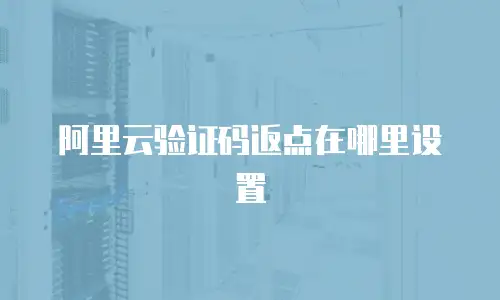 阿里云验证码返点在哪里设置