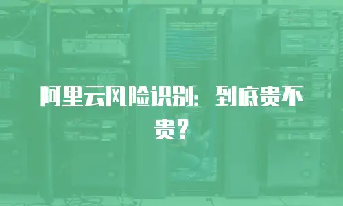 阿里云风险识别：到底贵不贵？