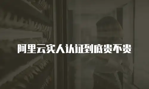 阿里云实人认证到底贵不贵