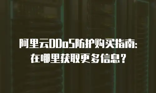 阿里云DDoS防护购买指南：在哪里获取更多信息？