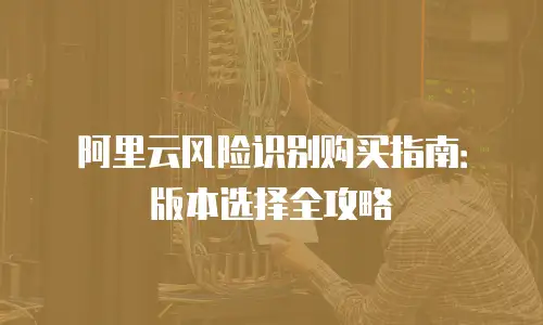 阿里云风险识别购买指南：版本选择全攻略