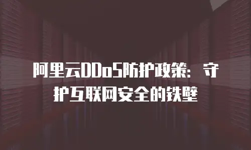 阿里云DDoS防护政策：守护互联网安全的铁壁