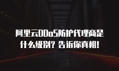 阿里云DDoS防护代理商是什么级别？告诉你真相！