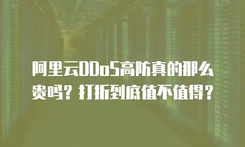 阿里云DDoS高防真的那么贵吗？打折到底值不值得？