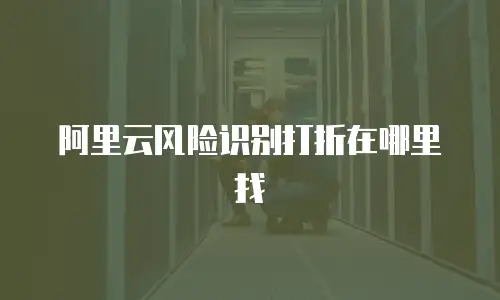 阿里云风险识别打折在哪里找
