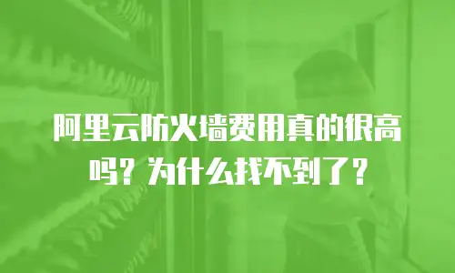 阿里云防火墙费用真的很高吗？为什么找不到了？