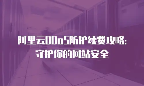 阿里云DDoS防护续费攻略：守护你的网站安全