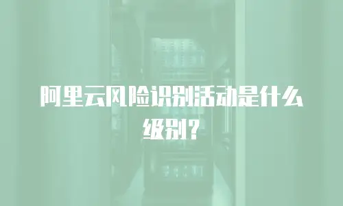 阿里云风险识别活动是什么级别？