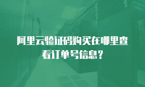 阿里云验证码购买在哪里查看订单号信息？