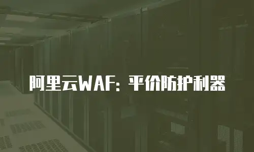 阿里云WAF: 平价防护利器