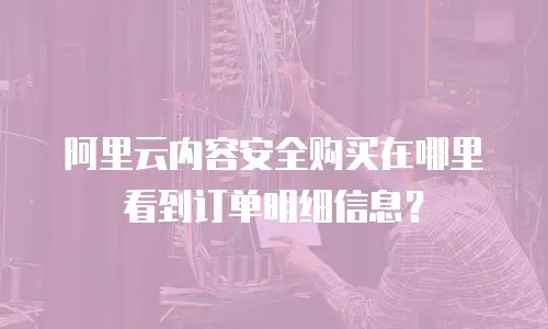 阿里云内容安全购买在哪里看到订单明细信息？
