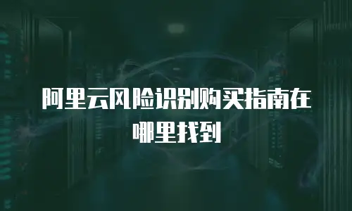 阿里云风险识别购买指南在哪里找到