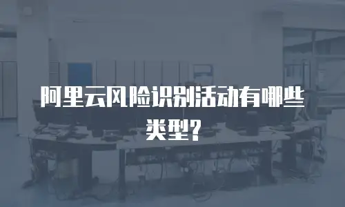 阿里云风险识别活动有哪些类型?
