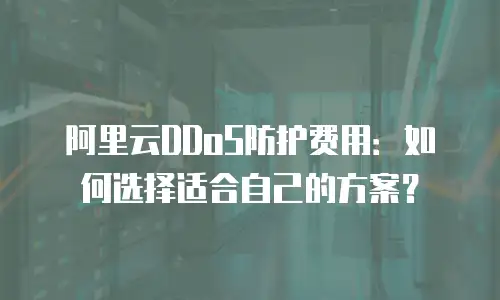 阿里云DDoS防护费用：如何选择适合自己的方案？