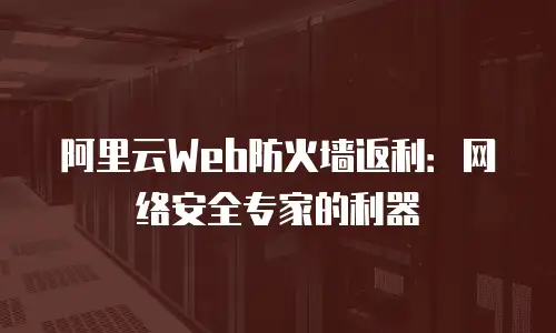 阿里云Web防火墙返利：网络安全专家的利器