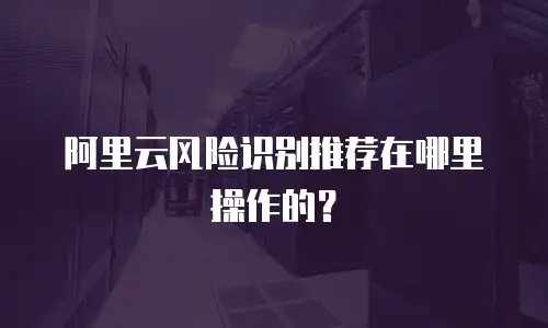 阿里云风险识别推荐在哪里操作的？