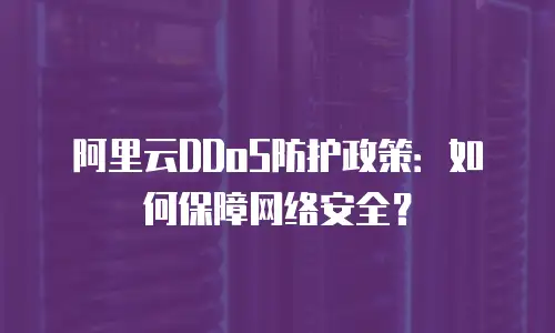阿里云DDoS防护政策：如何保障网络安全？