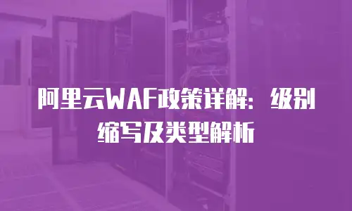 阿里云WAF政策详解：级别缩写及类型解析