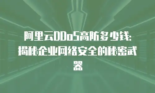 阿里云DDoS高防多少钱：揭秘企业网络安全的秘密武器