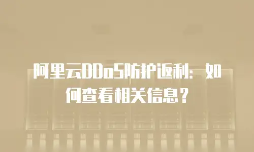 阿里云DDoS防护返利：如何查看相关信息？