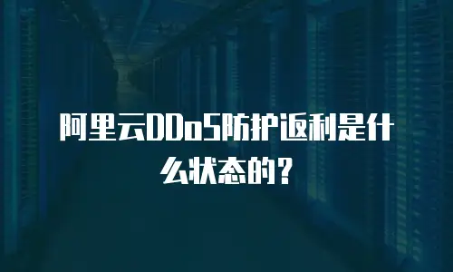 阿里云DDoS防护返利是什么状态的？