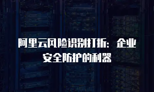 阿里云风险识别打折：企业安全防护的利器