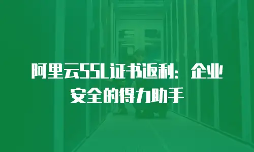 阿里云SSL证书返利：企业安全的得力助手