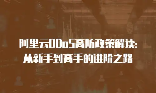 阿里云DDoS高防政策解读：从新手到高手的进阶之路