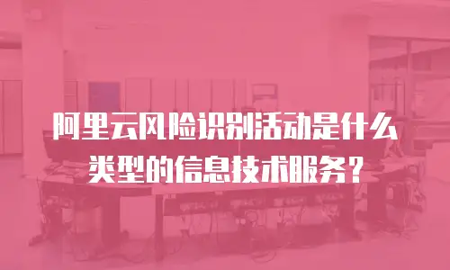 阿里云风险识别活动是什么类型的信息技术服务？