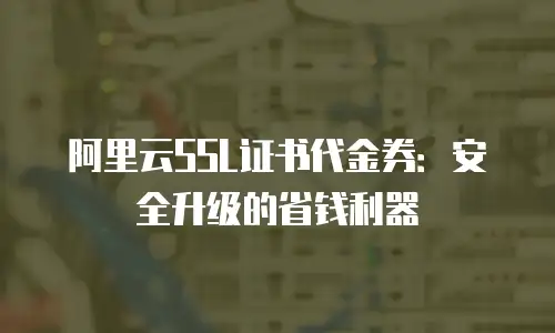 阿里云SSL证书代金券：安全升级的省钱利器