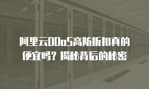 阿里云DDoS高防折扣真的便宜吗？揭秘背后的秘密