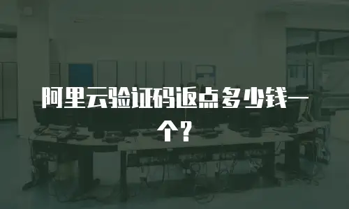 阿里云验证码返点多少钱一个？