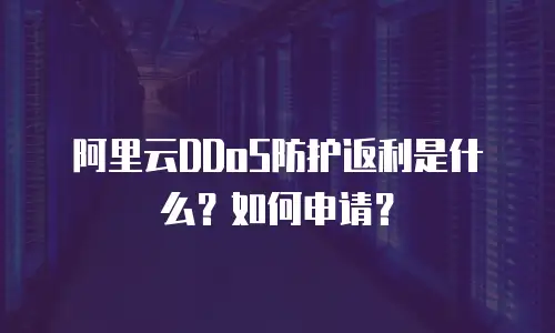 阿里云DDoS防护返利是什么？如何申请？