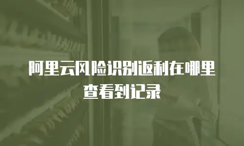 阿里云风险识别返利在哪里查看到记录