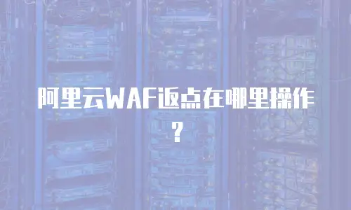 阿里云WAF返点在哪里操作？