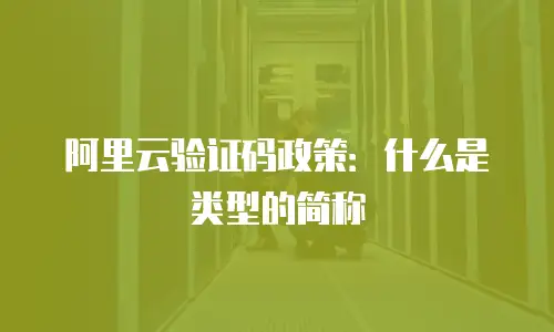 阿里云验证码政策：什么是类型的简称