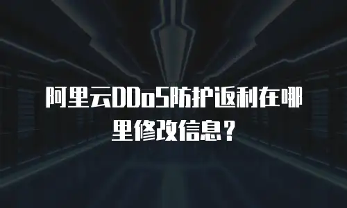 阿里云DDoS防护返利在哪里修改信息？