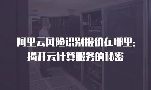 阿里云风险识别报价在哪里：揭开云计算服务的秘密