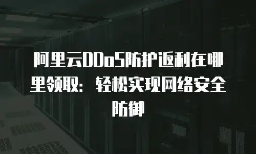 阿里云DDoS防护返利在哪里领取：轻松实现网络安全防御
