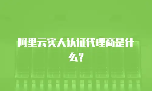 阿里云实人认证代理商是什么？