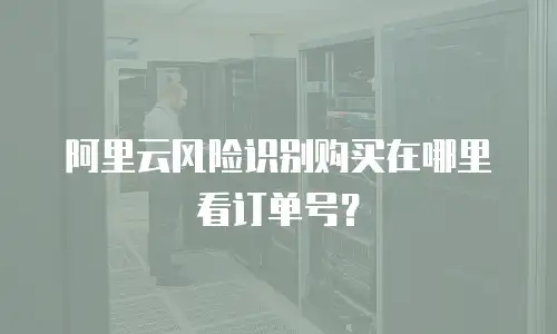 阿里云风险识别购买在哪里看订单号？