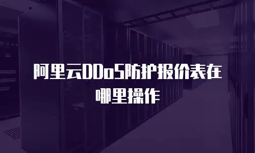 阿里云DDoS防护报价表在哪里操作