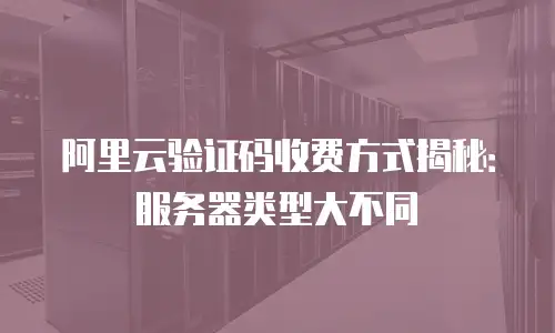阿里云验证码收费方式揭秘：服务器类型大不同